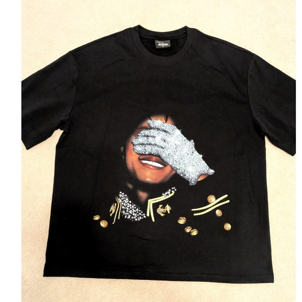MeJend Michael Jackson Black Bling T-Shirt